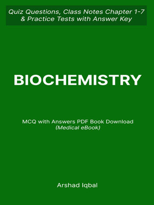 cover image of Biochemistry MCQ (PDF) Questions and Answers | Medical Biochemistry MCQs e-Book Download